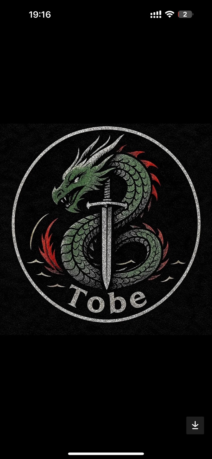 To beのドラゴンと剣のエンブレム